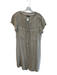 Dismero Size M Beige Viscose SHrug Collar Chest Pockets Button Down Dress Beige / M