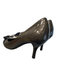 Salvatore Ferragamo Shoe Size 6 Green Leather Peep Toe Silver Hardware Heels Green / 6