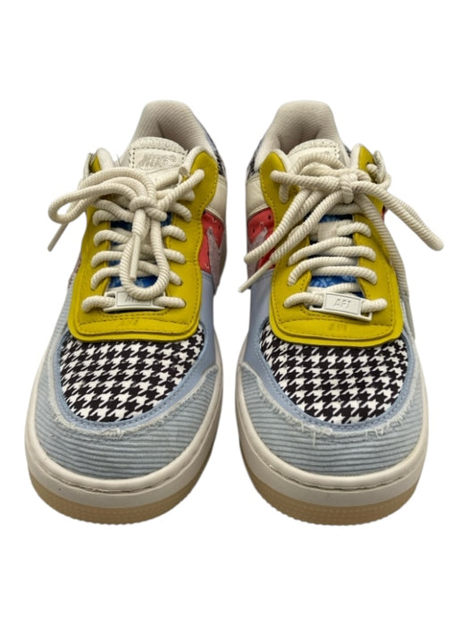 Nike Shoe Size 8.5 Light Blue, Chartreuse Green, Multi Leather Lace Up Sneakers Light Blue, Chartreuse Green, Multi / 8.5