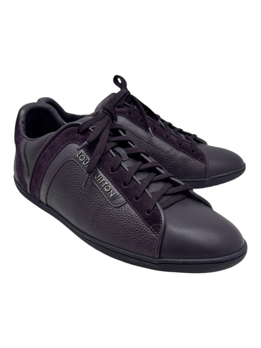 Louis Vuitton Shoe Size 9.5 Purple Leather Solid Sneaker Men's Shoes Purple / 9.5
