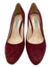 Prada Shoe Size 38.5 Burgundy Suede Round Pointed Toe Platform Med Heel Pumps Burgundy / 38.5