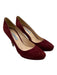Prada Shoe Size 38.5 Burgundy Suede Round Pointed Toe Platform Med Heel Pumps Burgundy / 38.5