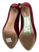 Prada Shoe Size 38.5 Burgundy Suede Round Pointed Toe Platform Med Heel Pumps Burgundy / 38.5