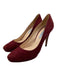 Prada Shoe Size 38.5 Burgundy Suede Round Pointed Toe Platform Med Heel Pumps Burgundy / 38.5