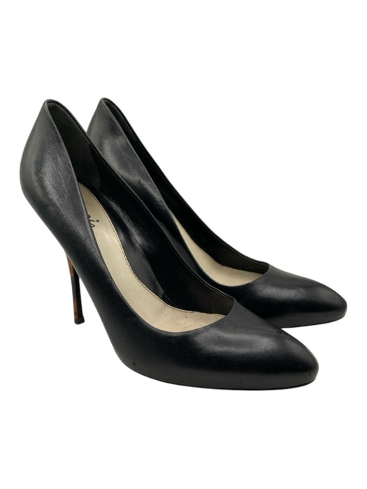 Gucci Shoe Size 9 Black & Tan Leather Marbled Heel Pointed Toe Pumps Black & Tan / 9