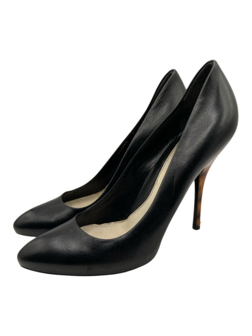 Gucci Shoe Size 9 Black & Tan Leather Marbled Heel Pointed Toe Pumps Black & Tan / 9