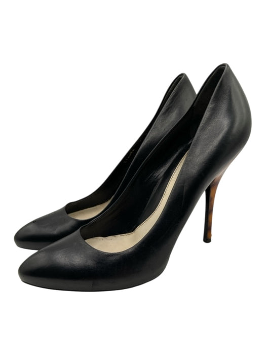 Gucci Shoe Size 9 Black & Tan Leather Marbled Heel Pointed Toe Pumps Black & Tan / 9