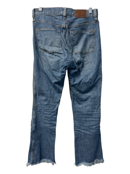Madewell Size 26 Light Denim Cotton Mid Rise Straight Leg Raw Edge Jeans Light Denim / 26