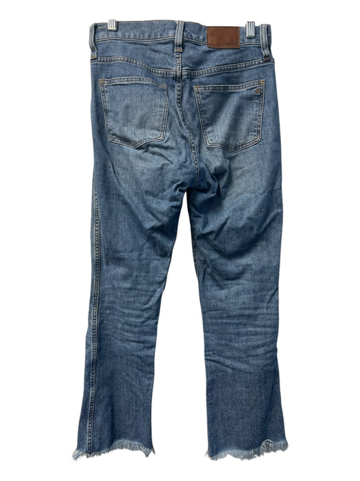 Madewell Size 26 Light Denim Cotton Mid Rise Straight Leg Raw Edge Jeans Light Denim / 26