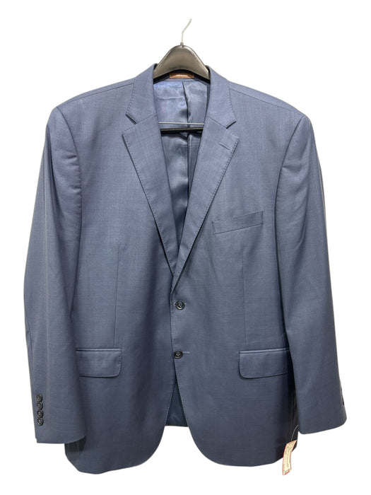 Peter Millar Blue Wool Solid 2 Button Men's Suit Blue / 46R