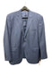 Peter Millar Blue Wool Solid 2 Button Men's Suit Blue / 46R