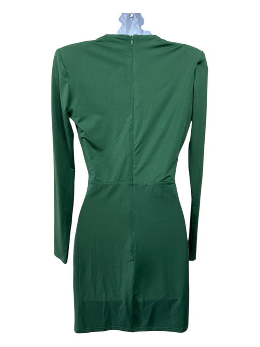 Superdown Size Small Green Polyester Blend Long Sleeve Ruched Dress Green / Small