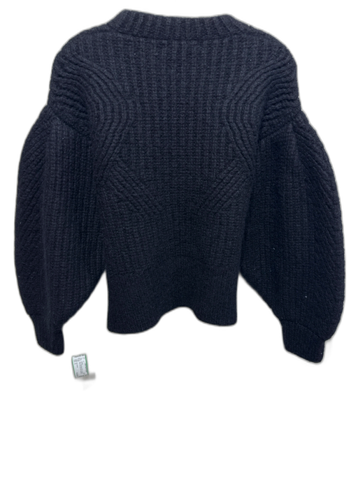 Ulla Johnson Size S Black Baby Alpaca Blend Long puff sleeve Knit Sweater Black / S