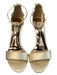 Badgley Mischka Shoe Size 8 Champagne Satin open toe Ankle Buckle Shoes Champagne / 8