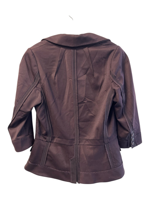Byron Lars Size 8 Chococlate & Pearl Polyester Blend 3/4 Sleeve Blazer Chococlate & Pearl / 8