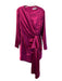Ieena for Mac Duggal Size 10 Dark Pink Polyester Long Sleeve Back Zip Dress Dark Pink / 10