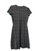 Theory Size Small Black & White Merino Wool Blend Round Neck Short Sleeve Dress Black & White / Small