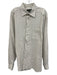 Zegna Size XL White & Multi Cotton Plaid Button Up Men's Long Sleeve Shirt White & Multi / XL