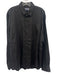 Vilebrequin Size XL Black Linen Solid Button Up Men's Long Sleeve Shirt Black / XL