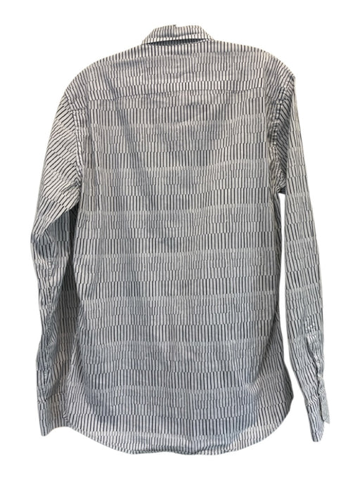 Fendi Size 40 White & Black Cotton All Over Print Button Down Long Sleeve Shirt White & Black / 40