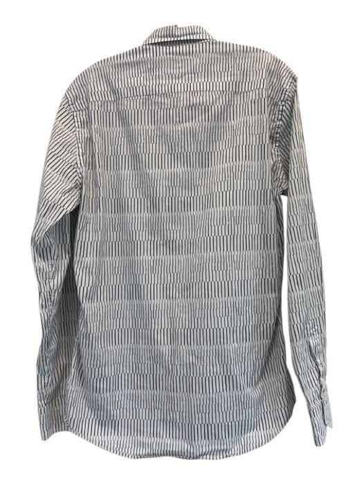 Fendi Size 40 White & Black Cotton All Over Print Button Down Long Sleeve Shirt White & Black / 40
