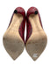 Jimmy Choo Shoe Size 40.5 Red & Black Python Pointed Toe Snake Skin Pumps Red & Black / 40.5