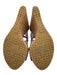 Jimmy Choo Shoe Size 40 Brown & Bronze Leather Upper Cork Criss Cross Wedges Brown & Bronze / 40