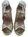 Jimmy Choo Shoe Size 40 Gold Leather open toe Embellished Ankle Strap Pumps Gold / 40