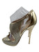 Jimmy Choo Shoe Size 40 Gold Leather open toe Embellished Ankle Strap Pumps Gold / 40