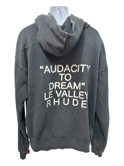 Rhude Size XL Black & Blue Cotton Graphic Hoodie Men's Jacket Black & Blue / XL