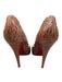 Christian Louboutin Shoe Size 40 Gray & Orange Python Leather Peep Toe Pumps Gray & Orange / 40