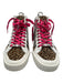 Jimmy Choo Shoe Size 40 Pink, Brown, White Pony Hair Lace Up Mid Top Sneakers Pink, Brown, White / 40