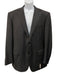 Canali Dark Gray Wool Solid 2 Button Men's Blazer Dark Gray / 56