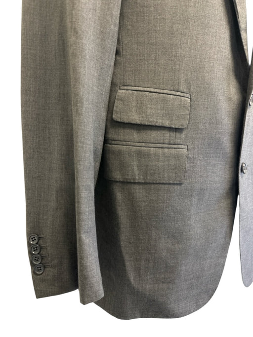 Ralph Lauren Purple Gray Wool Solid 2 Button Men's Suit Gray / 38R