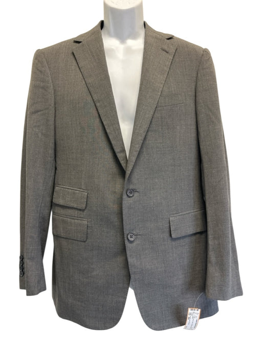 Ralph Lauren Purple Gray Wool Solid 2 Button Men's Suit Gray / 38R