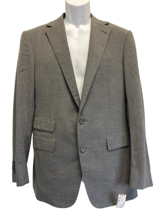 Ralph Lauren Purple Gray Wool Solid 2 Button Men's Suit Gray / 38R