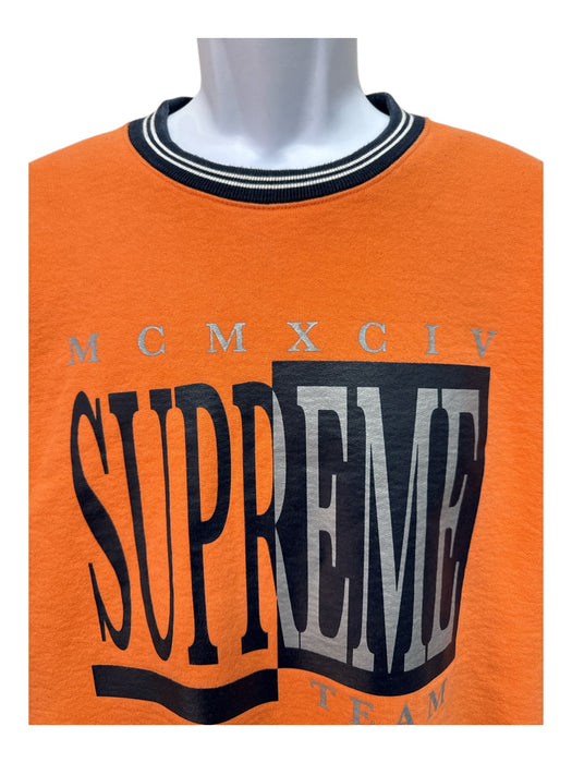 supreme Size L Orange & Multi Cotton Graphic Men's Long Sleeve Shirt Orange & Multi / L