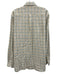 Alan Paine Size L Off White & Blue Cotton Grid Button Up Men's Long Sleeve Shirt Off White & Blue / L