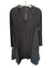 Sun Kim Size S Black Polyester Blend Long Sleeve Collar Button Up Mini Dress Black / S