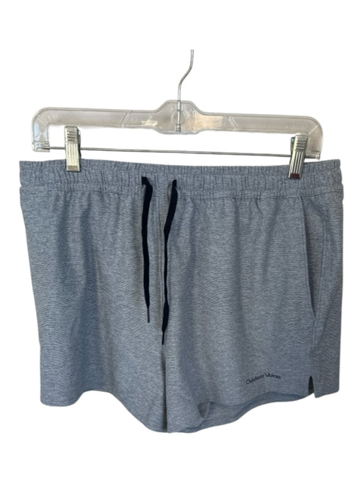 Outdoor Voices Size M Navy Polyester Blend Drawstring Heathered Athletic Shorts Navy / M