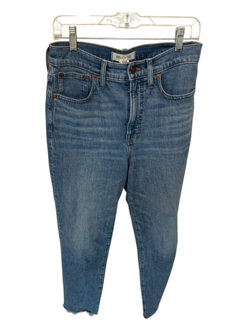 Madewell Size 28 Med Dark Wash Cotton Blend High Waist Straight Leg Jeans Med Dark Wash / 28