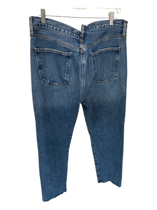 Agolde Size 31 Dark Wash Cotton High Waist Cross Over Wide Leg Jeans Dark Wash / 31