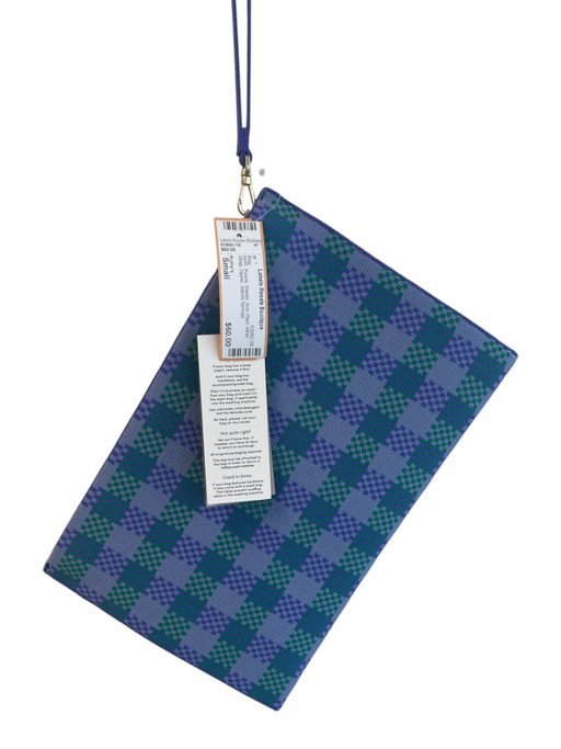 Rothy's Purple Plastic Knit Plaid Wrist Strap Zipper Bag Purple / Small