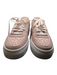 Nike Shoe Size 5 Pink Manmade Material Lace Up Sneaker Logo Rubber Sole Shoes Pink / 5