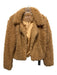 BlankNYC Size M Light Brown Polyester Faux Fur Long Sleeve Jacket Light Brown / M