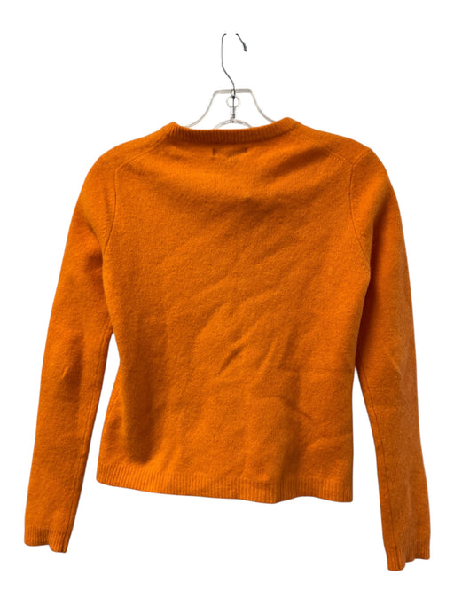 Grace Size S Orange Cashmere Long Sleeve Button Front Cardigan Sweater Orange / S