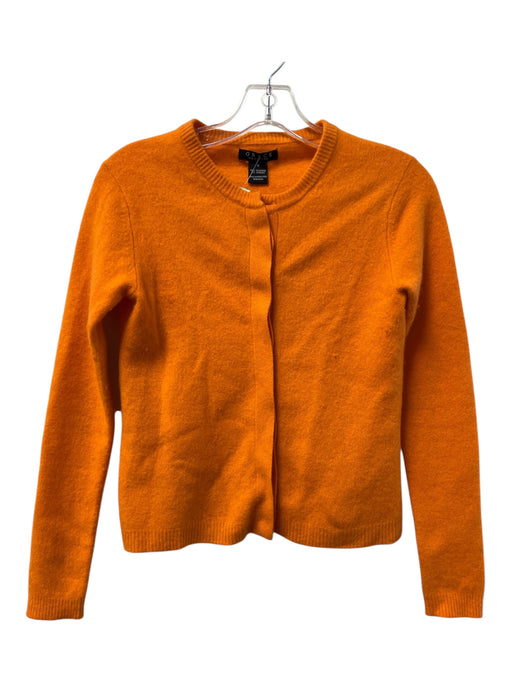 Grace Size S Orange Cashmere Long Sleeve Button Front Cardigan Sweater Orange / S