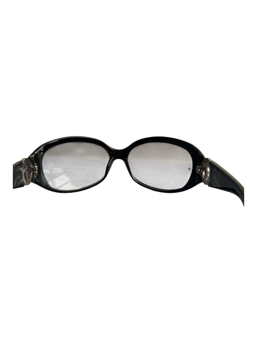 Georgio Armani Black Acetate Logo Full Rim Tinted Lens Oversized Sunglasses Black