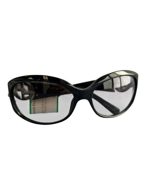 Georgio Armani Black Acetate Logo Full Rim Tinted Lens Oversized Sunglasses Black