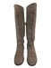 Ugg Shoe Size 7.5 Gray Suede Knee High Stacked Heel Side Zip Boots Gray / 7.5